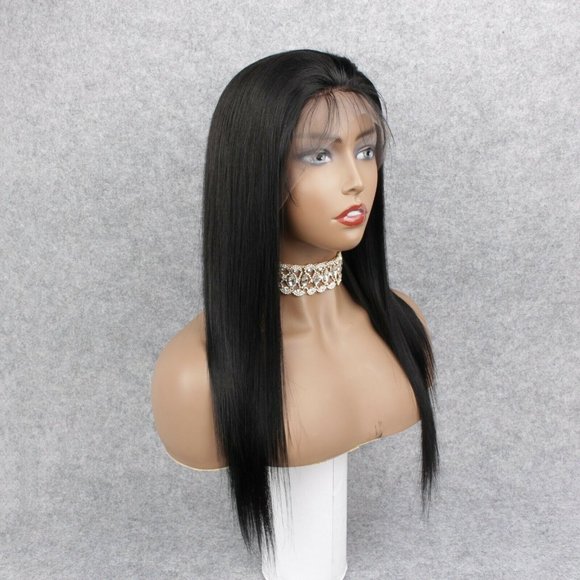 100% Human Hair Lace Front, Jet Black 18" inches - Picture 2 of 6
